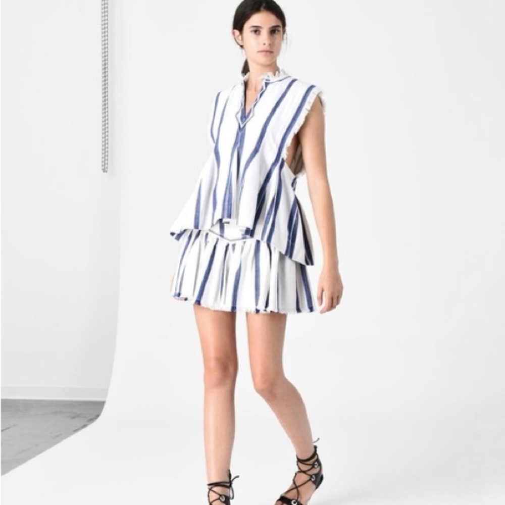 Isabel Marant Blue and White Striped top and skirt, size 36